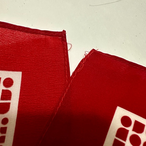 100% Silk Kate Spade New York 22” Square Red White Blue Scarf Handkercheif - Picture 4 of 11